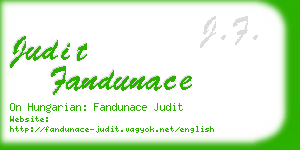 judit fandunace business card